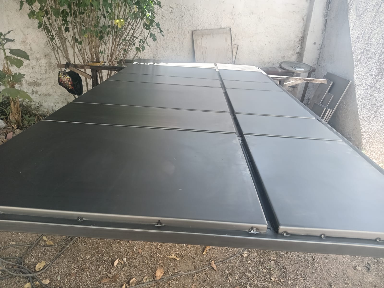 Portón en proceso de fabricación